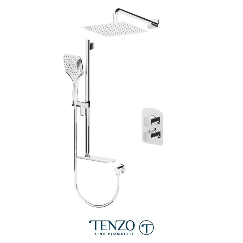 Tenzo F-DET32-20311-CR Trim For Delano T-Box Kit 2 Functions Thermo Chrome Finish