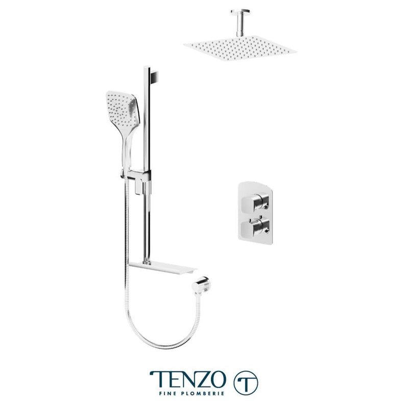 Tenzo DET32-21331-CR Delano T-Box Kit 2 Functions Thermo Chrome Finish