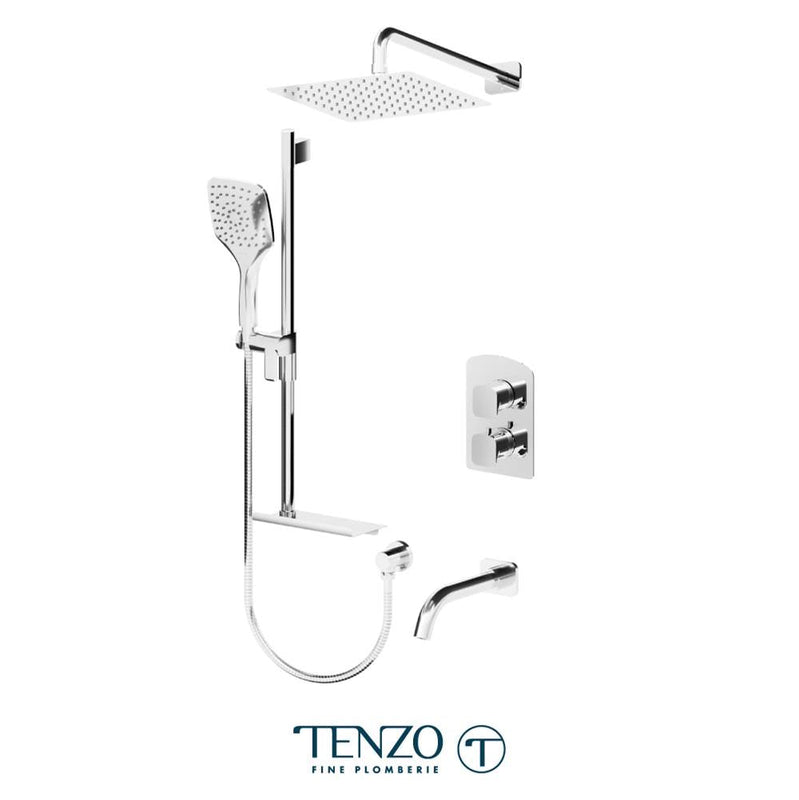 Tenzo F-DET33-503115-CR Trim For Delano T-Box Kit 3 Functions Thermo Chrome Finish