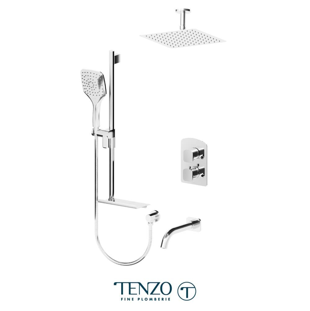 Tenzo F-DET33-513315-CR Trim For Delano T-Box Kit 3 Functions Thermo Chrome Finish