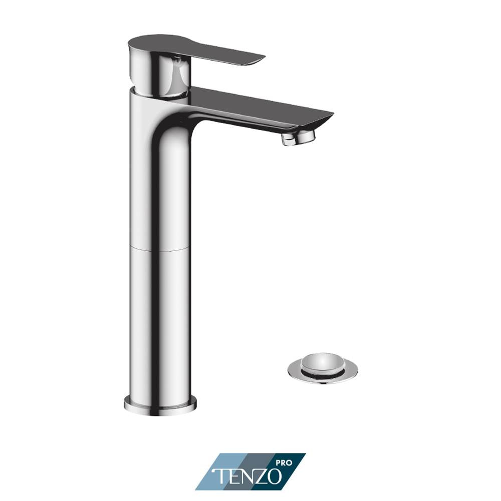 Tenzo GA12H-P Galia Single Hole Tall Lavatory Faucet With Drain