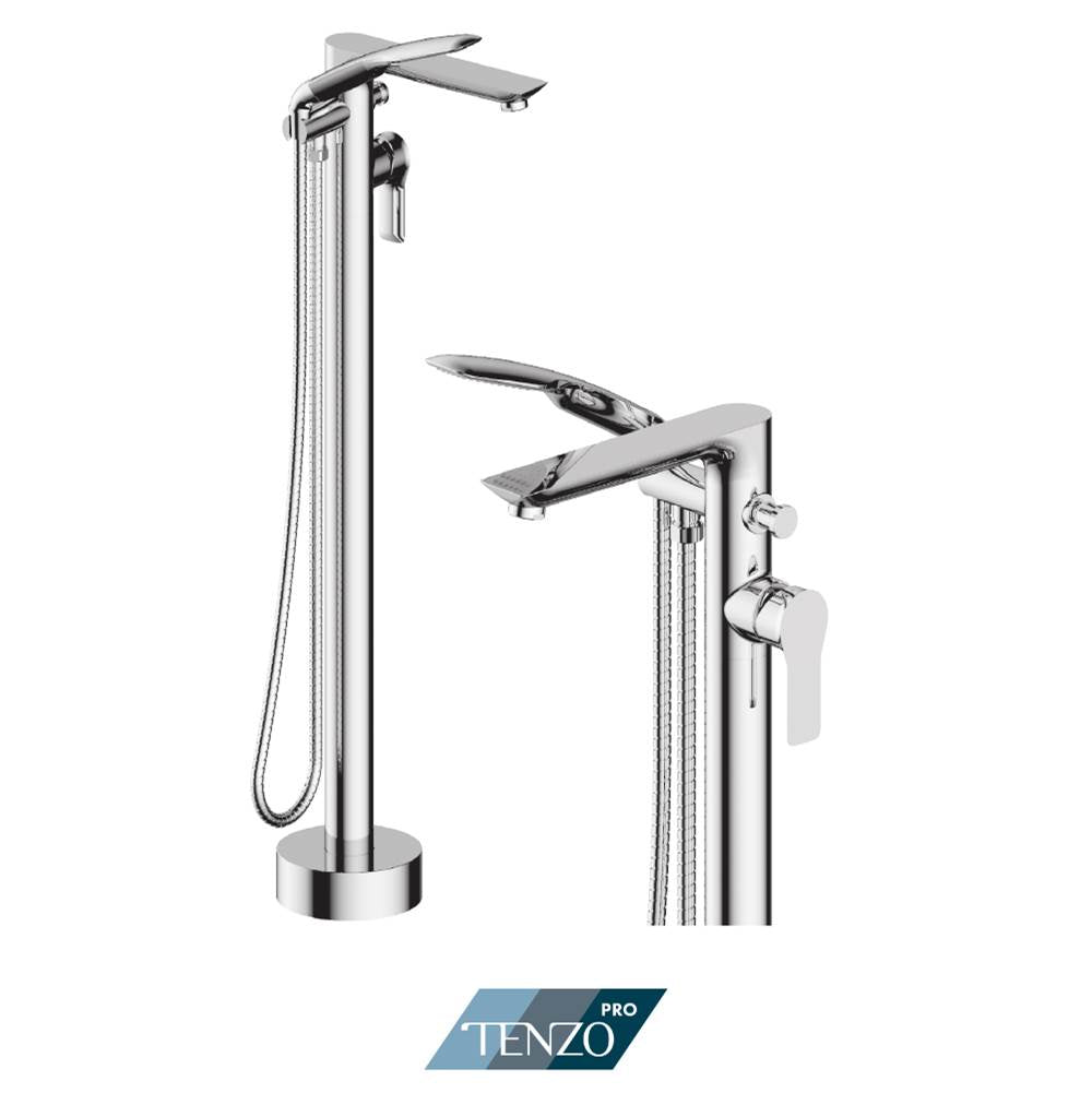 Tenzo GA52 Galia Floor Mount 3 Pcs Tub Filler