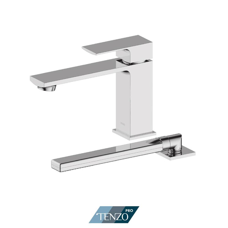 Tenzo KA36-PB-CR Deck Mount 2 Pcs Tub Filler Kalissa Chrome