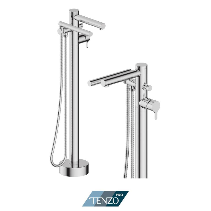 Tenzo MY52 Mylo Floor Mount 3 Pcs Tub Filler