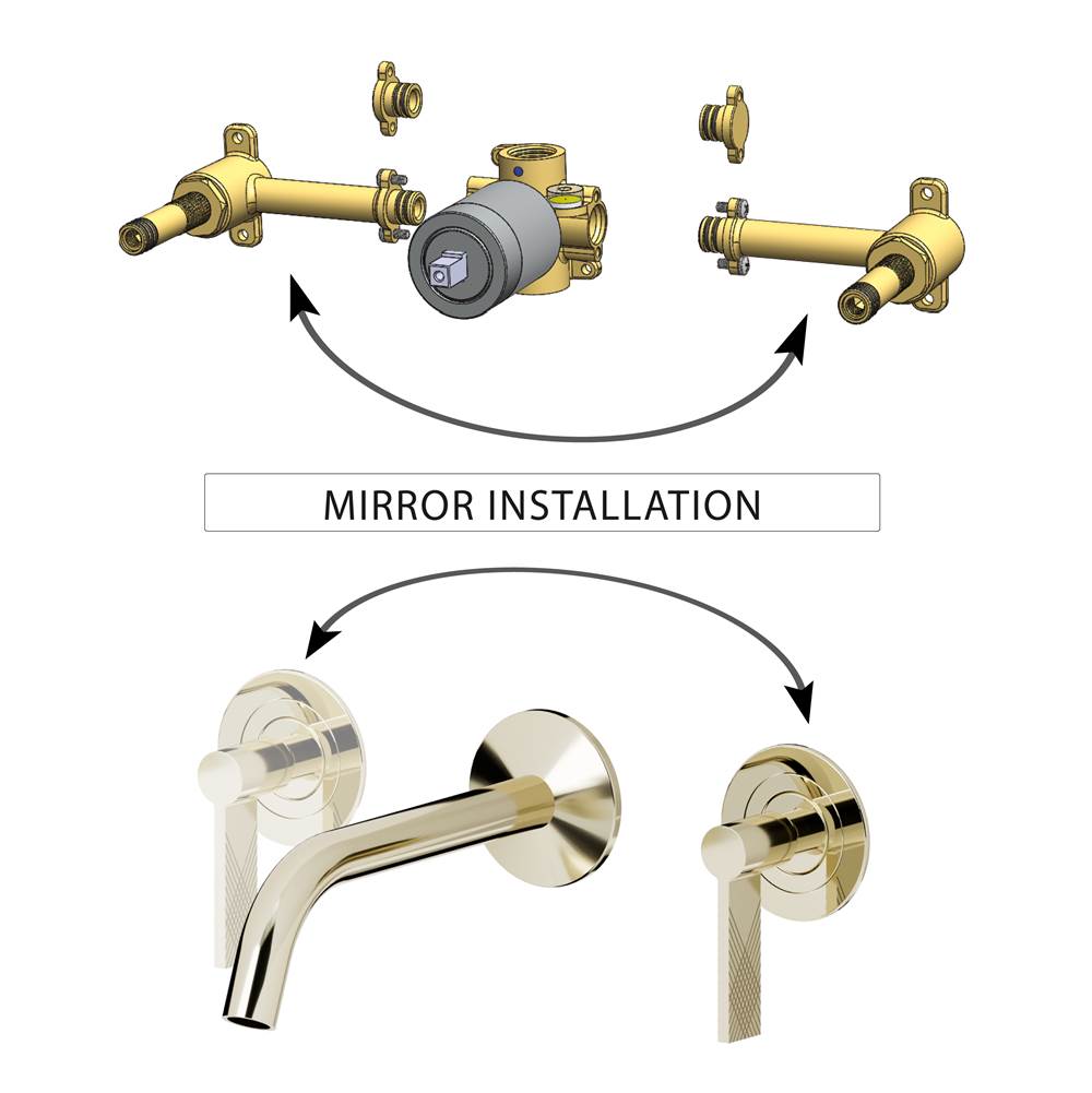Tenzo R-14 Wall Mount Lavatory Faucet Rough