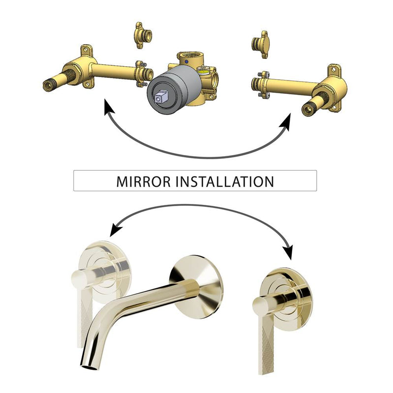 Tenzo R-14 Wall Mount Lavatory Faucet Rough