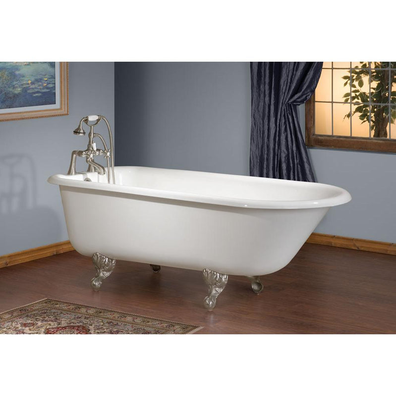 Cheviot 2102-WC Traditional Cast Iron Bathtub With Faucet Holes In Wall Of Tub - Parent