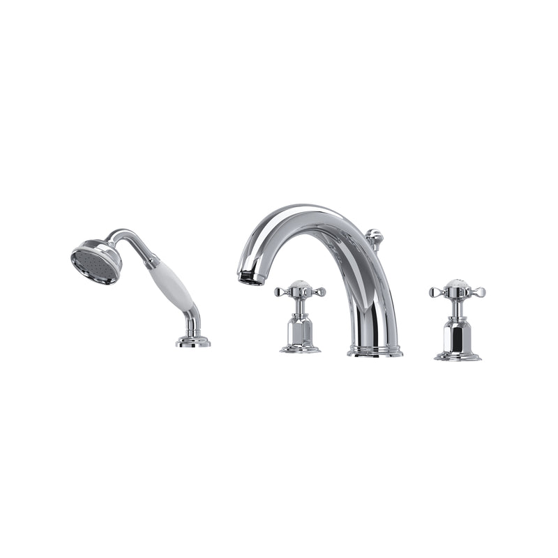 Perrin & Rowe U.3249 Edwardian 4-Hole Deck Mount Tub Filler - Parent