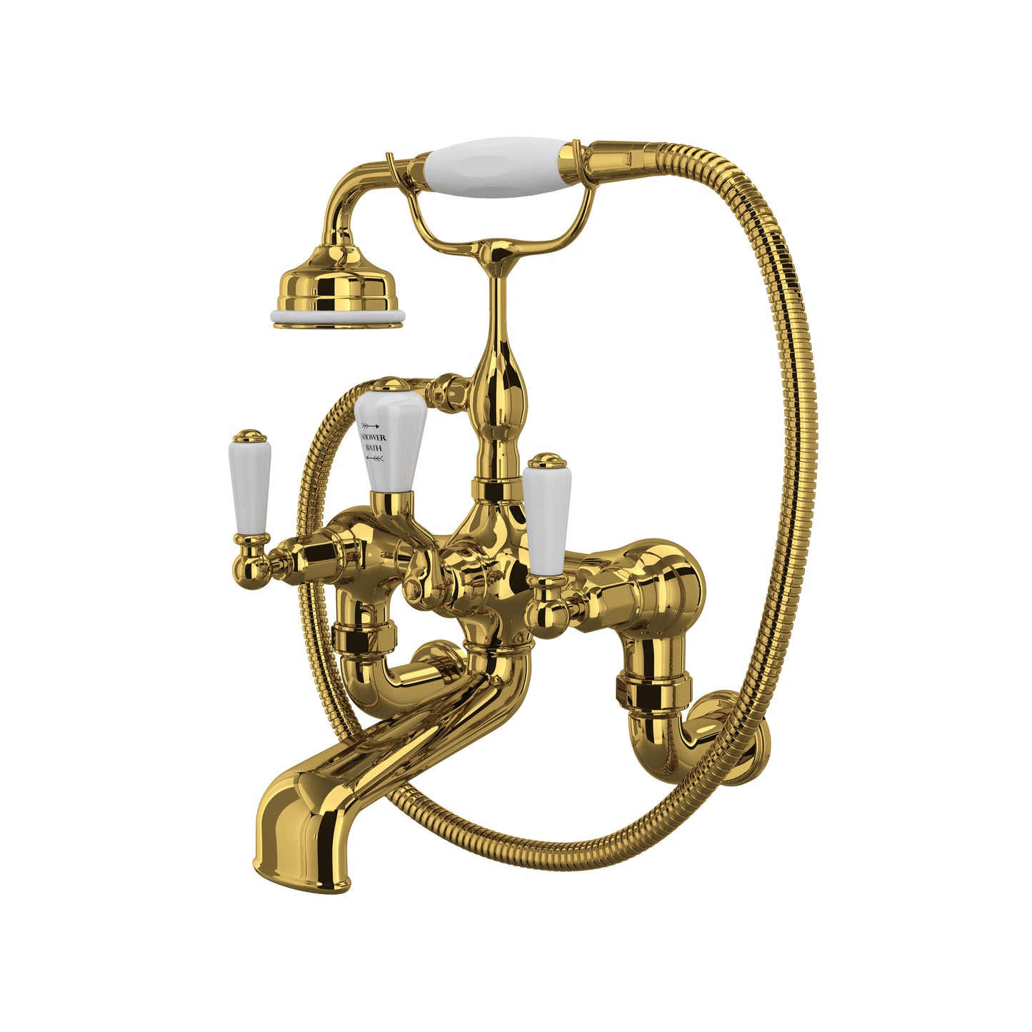 Perrin & Rowe U.3510 Traditional Exposed Wall Mount Tub Filler
