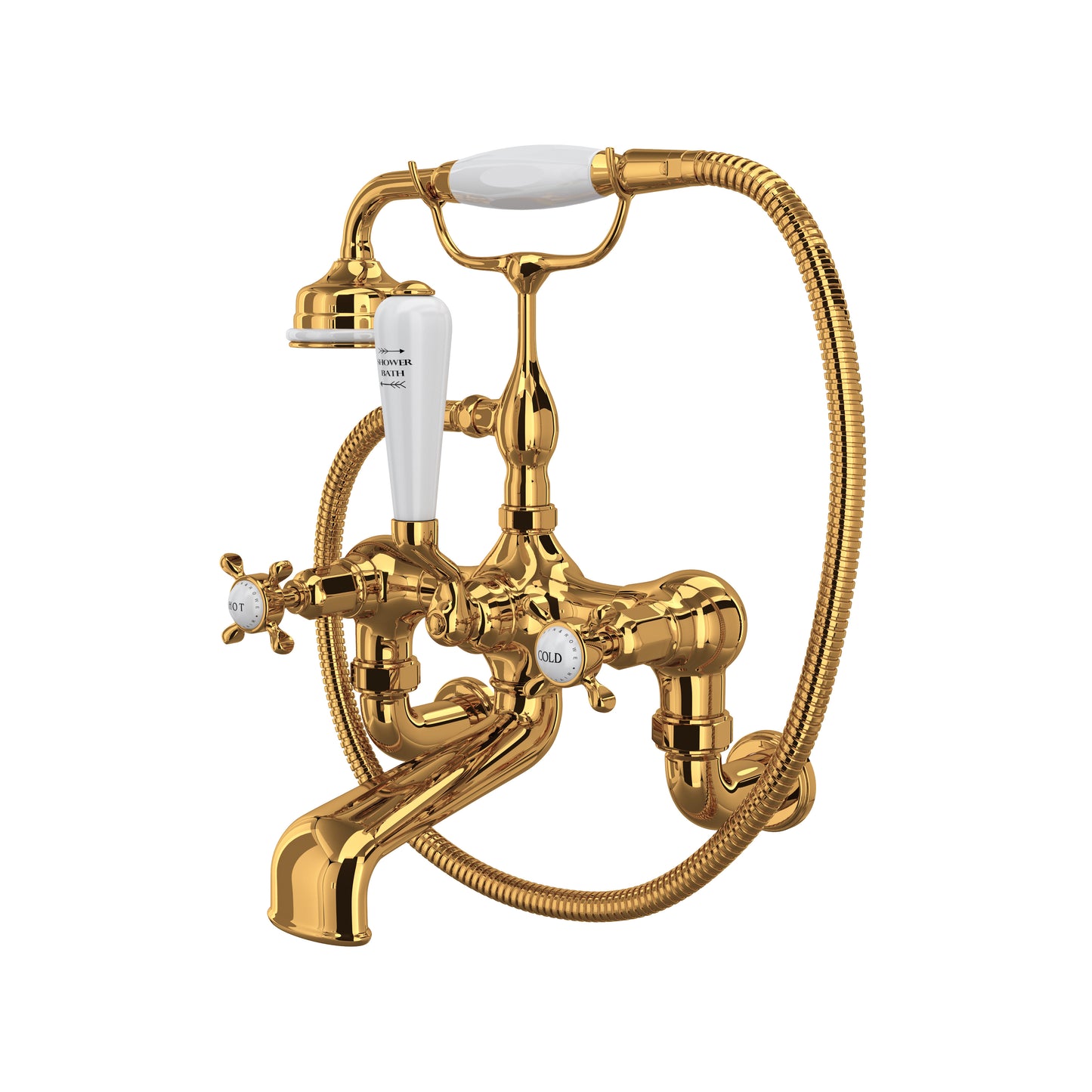 Perrin & Rowe U.3511 Traditional Exposed Wall Mount Tub Filler
