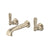 Perrin & Rowe U.3560 Edwardian Wall Mount Lavatory Faucet Trim With U-Spout
