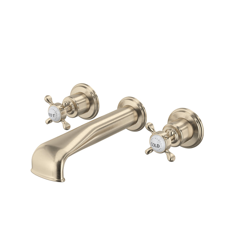 Perrin & Rowe U.3581 Edwardian Wall Mount Tub Filler Trim With U-Spout