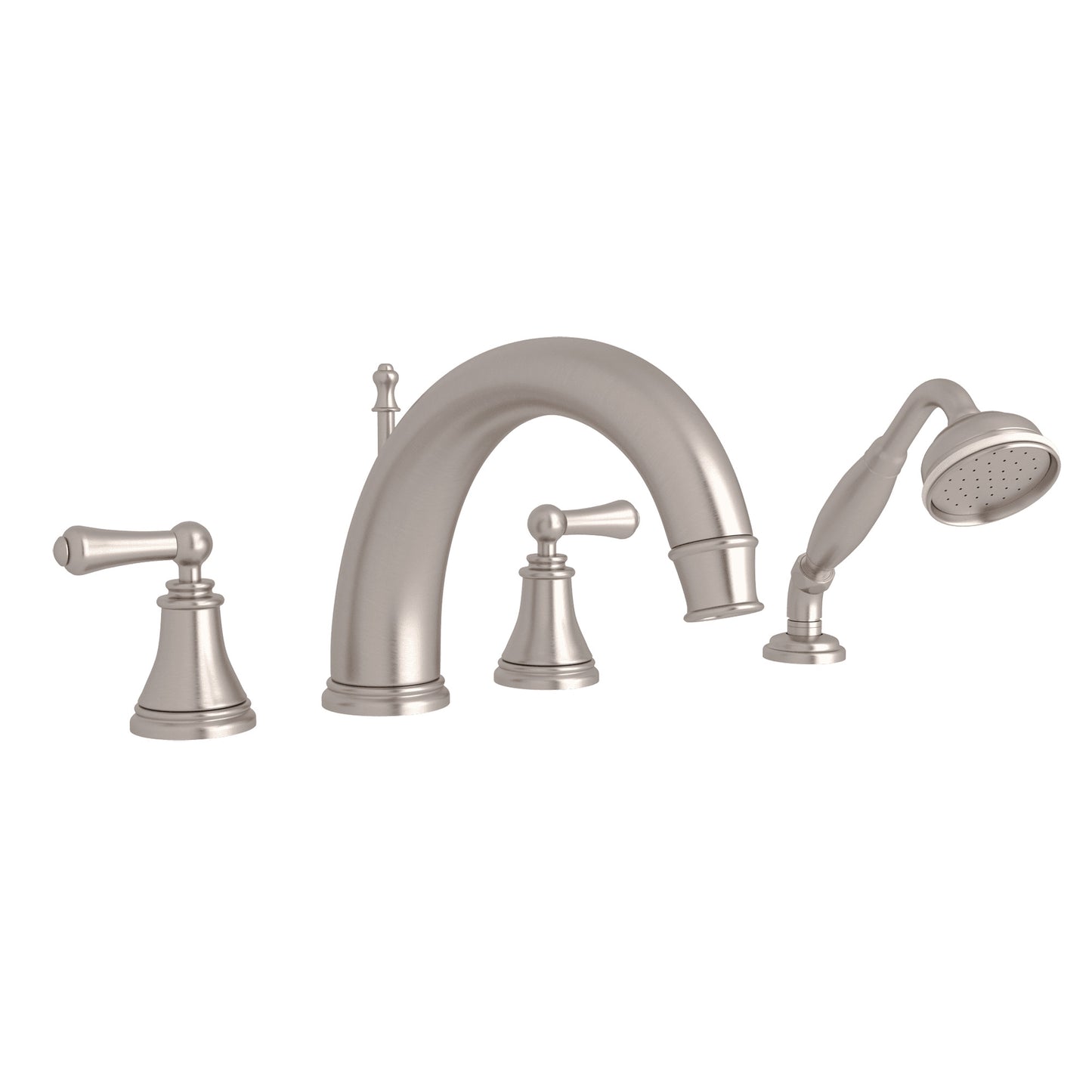 Perrin & Rowe U.3648 Georgian Era 4-Hole Deck Mount Tub Filler With C-Spout