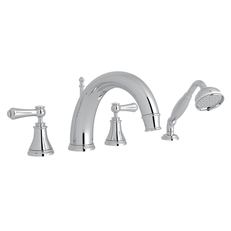 Perrin & Rowe U.3648 Georgian Era 4-Hole Deck Mount Tub Filler With C-Spout - Parent
