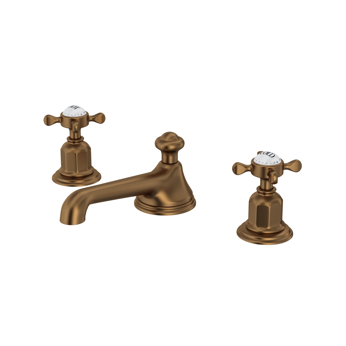 Perrin & Rowe U.3706 Edwardian Widespread Lavatory Faucet With Low Spout