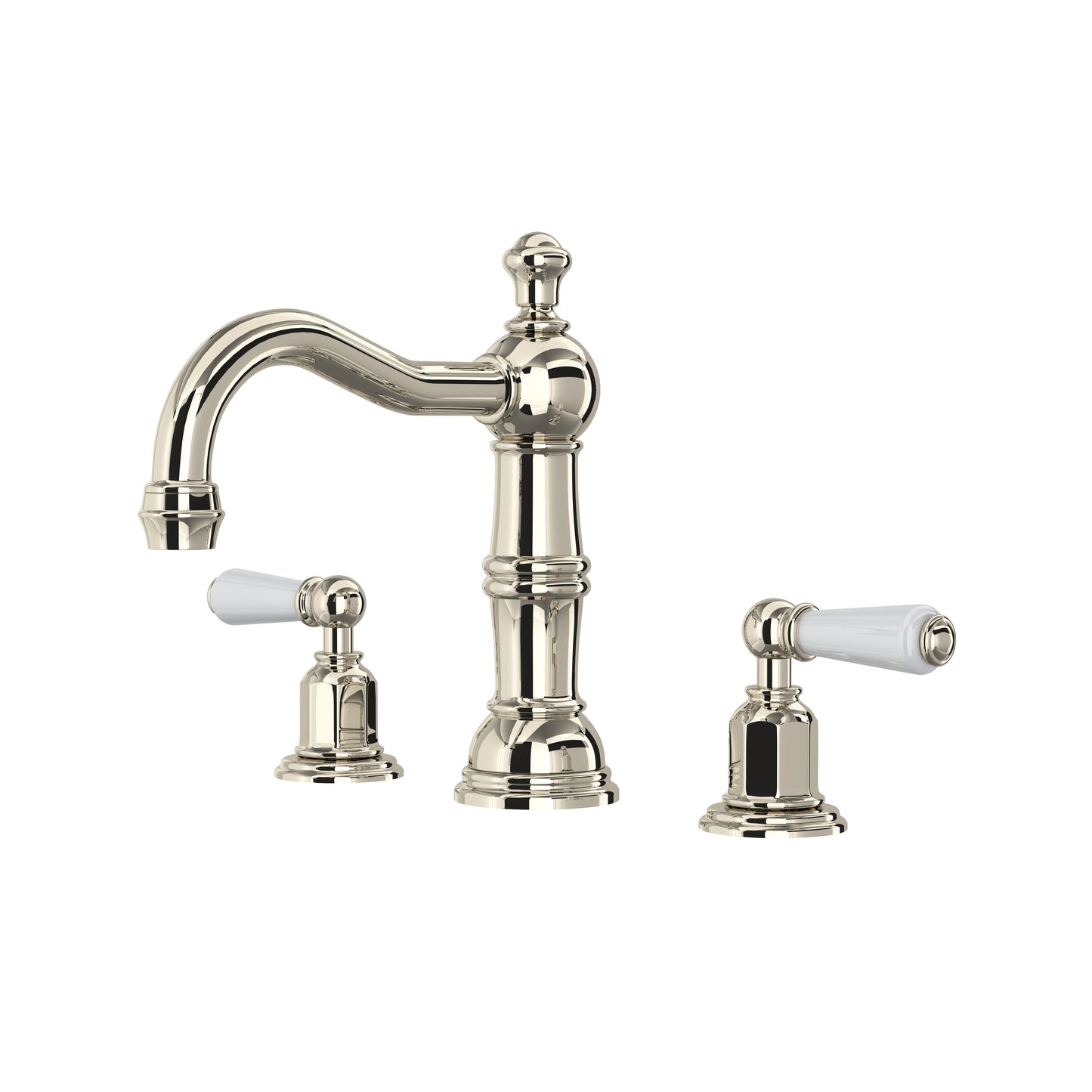 Perrin & Rowe U.3720 Edwardian Widespread Lavatory Faucet With Column Spout