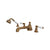 Perrin & Rowe U.3737 Edwardian 4-Hole Deck Mount Tub Filler With Low Spout