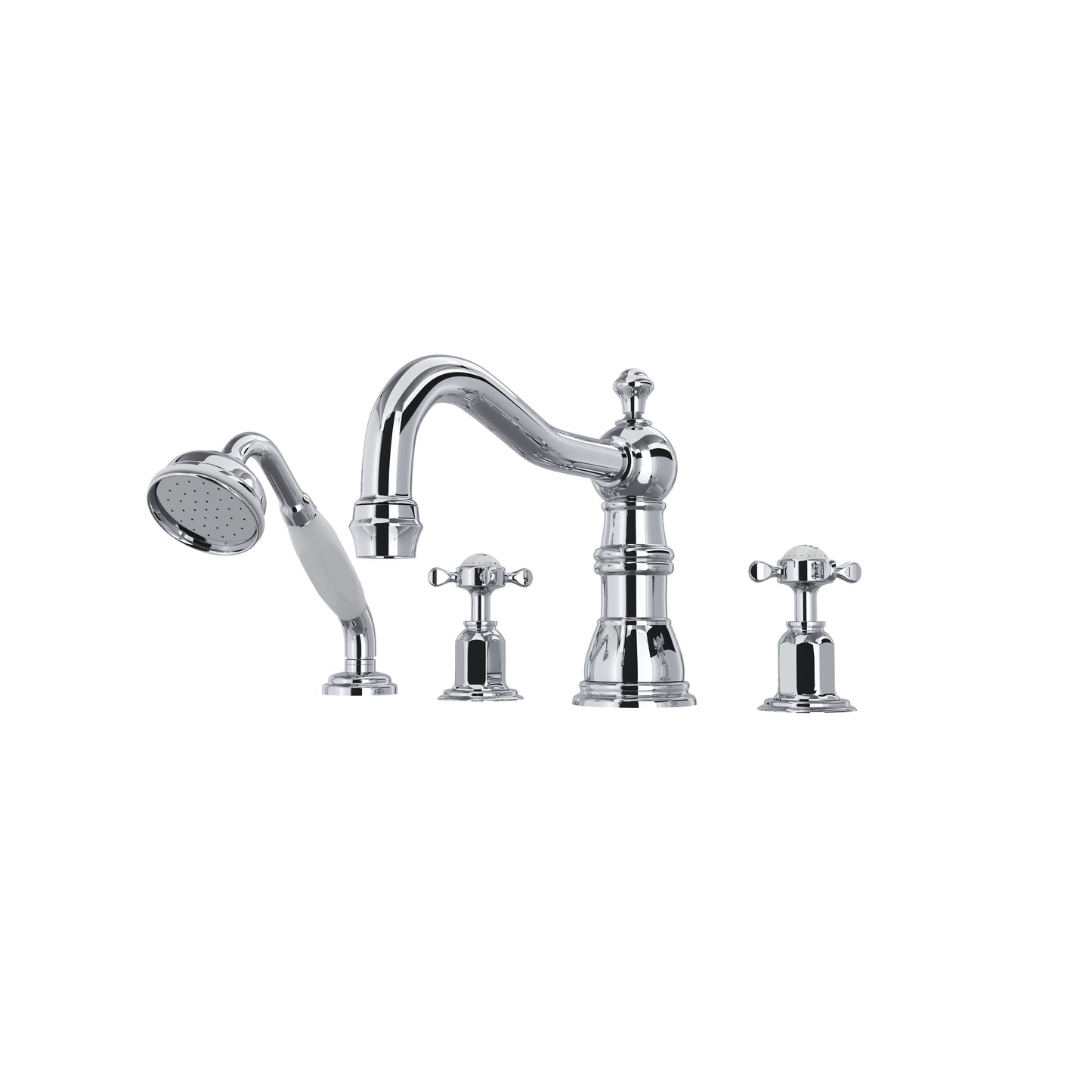 Perrin & Rowe U.3746 Edwardian 4-Hole Deck Mount Tub Filler With Column Spout - Parent