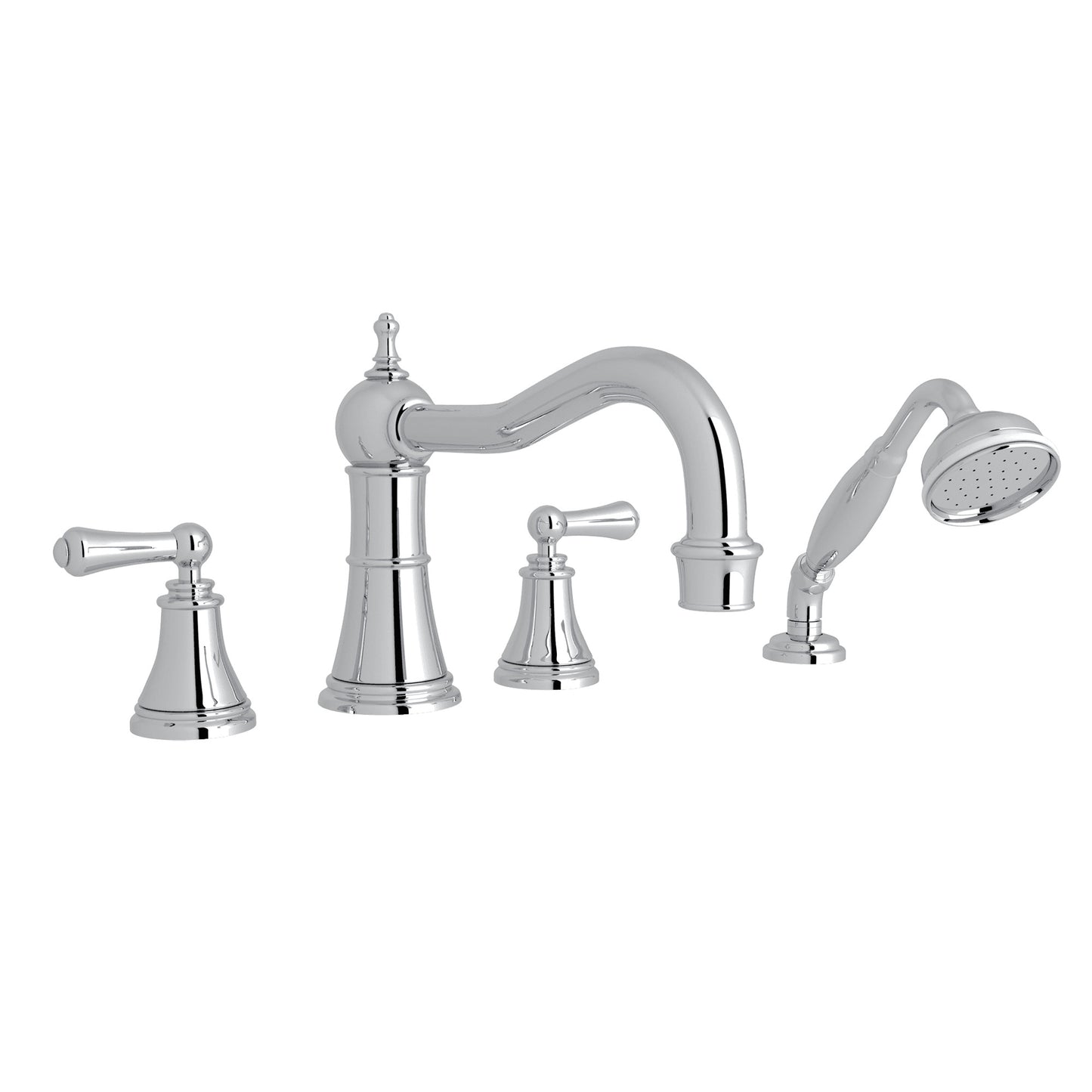 Perrin & Rowe U.3747 Georgian Era 4-Hole Deck Mount Tub Filler With Column Spout - Parent