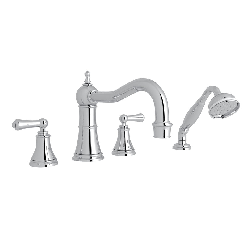 Perrin & Rowe U.3747 Georgian Era 4-Hole Deck Mount Tub Filler With Column Spout - Parent