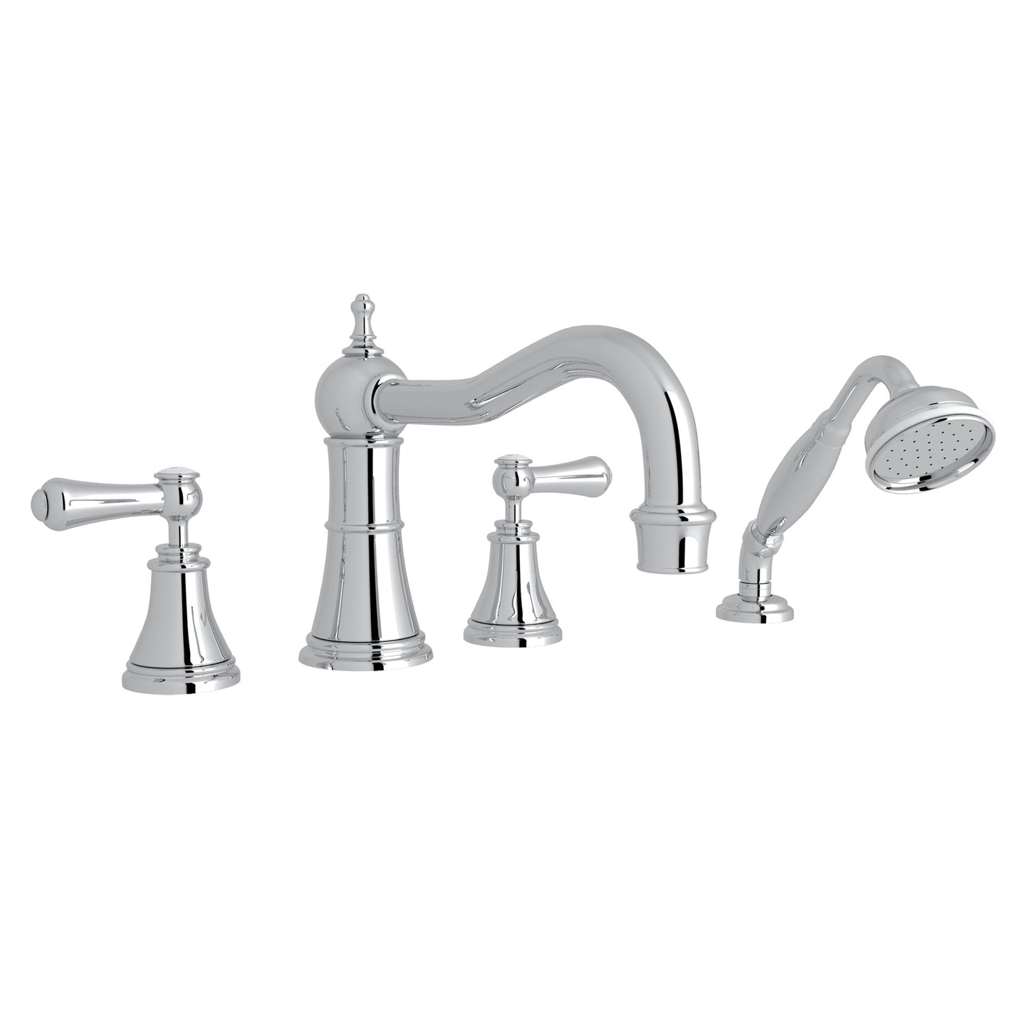 Perrin & Rowe U.3747 Georgian Era 4-Hole Deck Mount Tub Filler With Column Spout - Parent