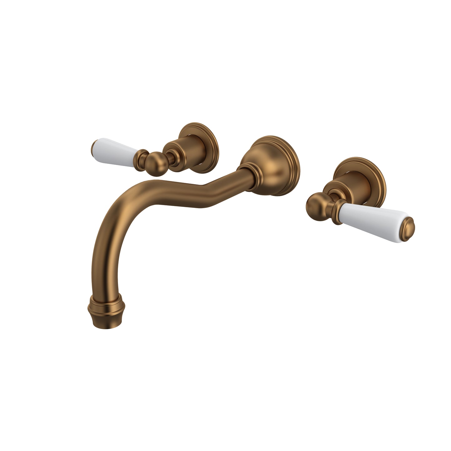 Perrin & Rowe U.3780 Edwardian Wall Mount Tub Filler Trim With Column Spout