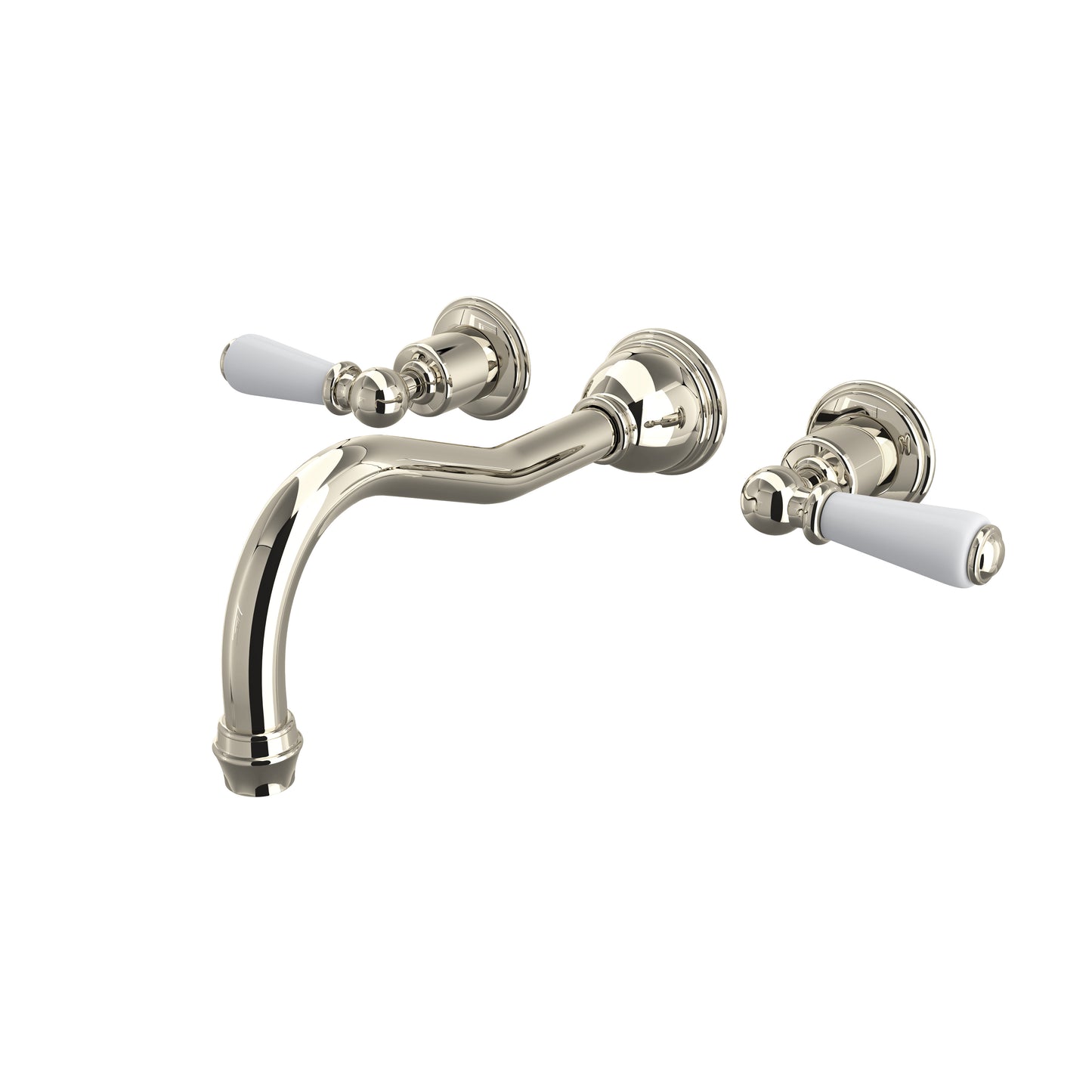 Perrin & Rowe U.3780 Edwardian Wall Mount Tub Filler Trim With Column Spout