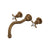 Perrin & Rowe U.3781 Edwardian Wall Mount Tub Filler Trim With Column Spout