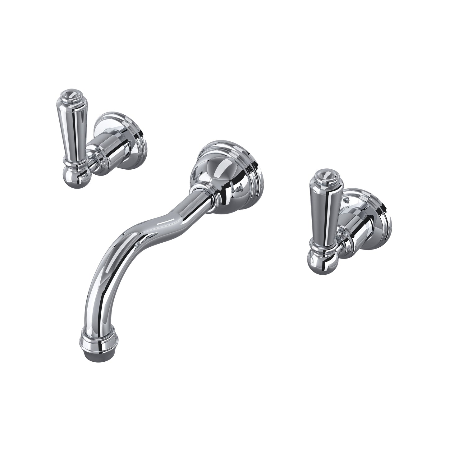 Perrin & Rowe U.3790 Edwardian Wall Mount Lavatory Faucet Trim With Column Spout - Parent