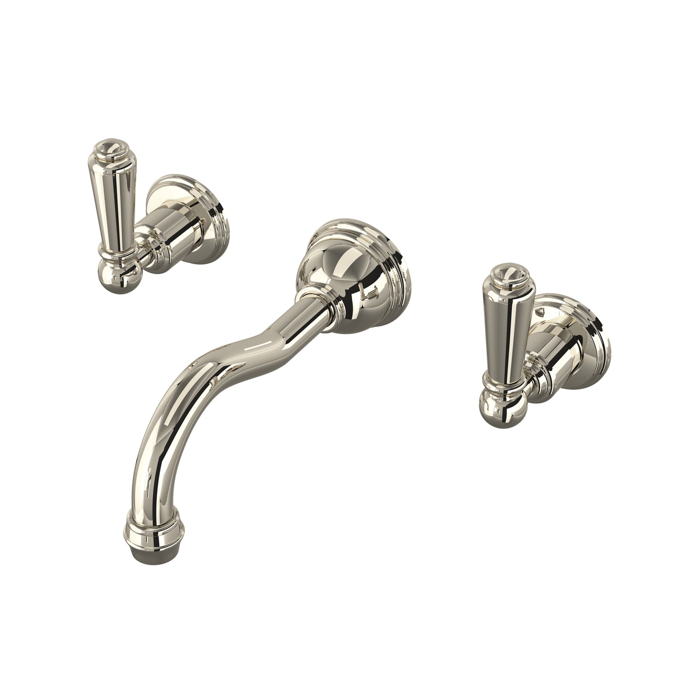 Perrin & Rowe U.3790 Edwardian Wall Mount Lavatory Faucet Trim With Column Spout