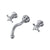 Perrin & Rowe U.3791 Edwardian Wall Mount Lavatory Faucet Trim With Column Spout - Parent