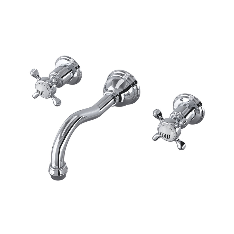 Perrin & Rowe U.3791 Edwardian Wall Mount Lavatory Faucet Trim With Column Spout - Parent