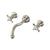 Perrin & Rowe U.3791 Edwardian Wall Mount Lavatory Faucet Trim With Column Spout