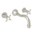 Perrin & Rowe U.3794 Georgian Era Wall Mount Lavatory Faucet Trim