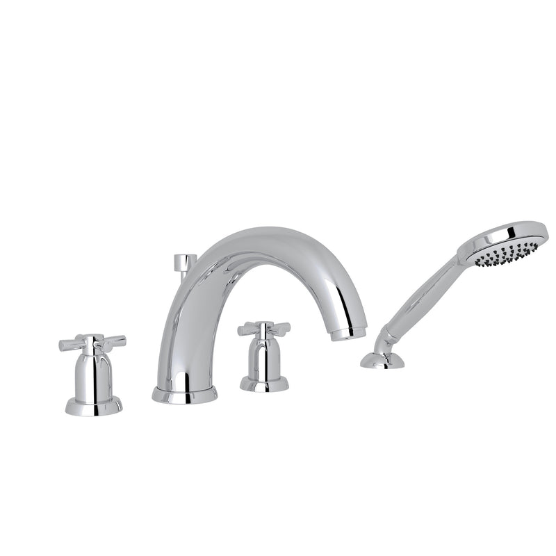 Perrin & Rowe U.3849 Holborn 4-Hole Deck Mount Tub Filler With U-Spout - Parent