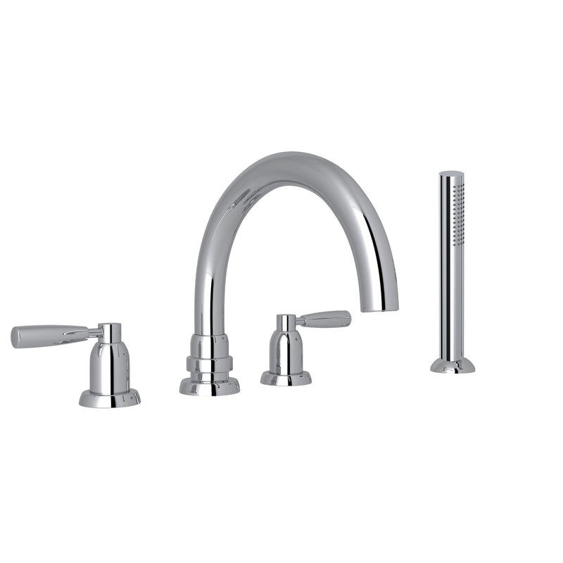 Perrin & Rowe U.3975 Holborn 4-Hole Deck Mount Tub Filler With C-Spout - Parent