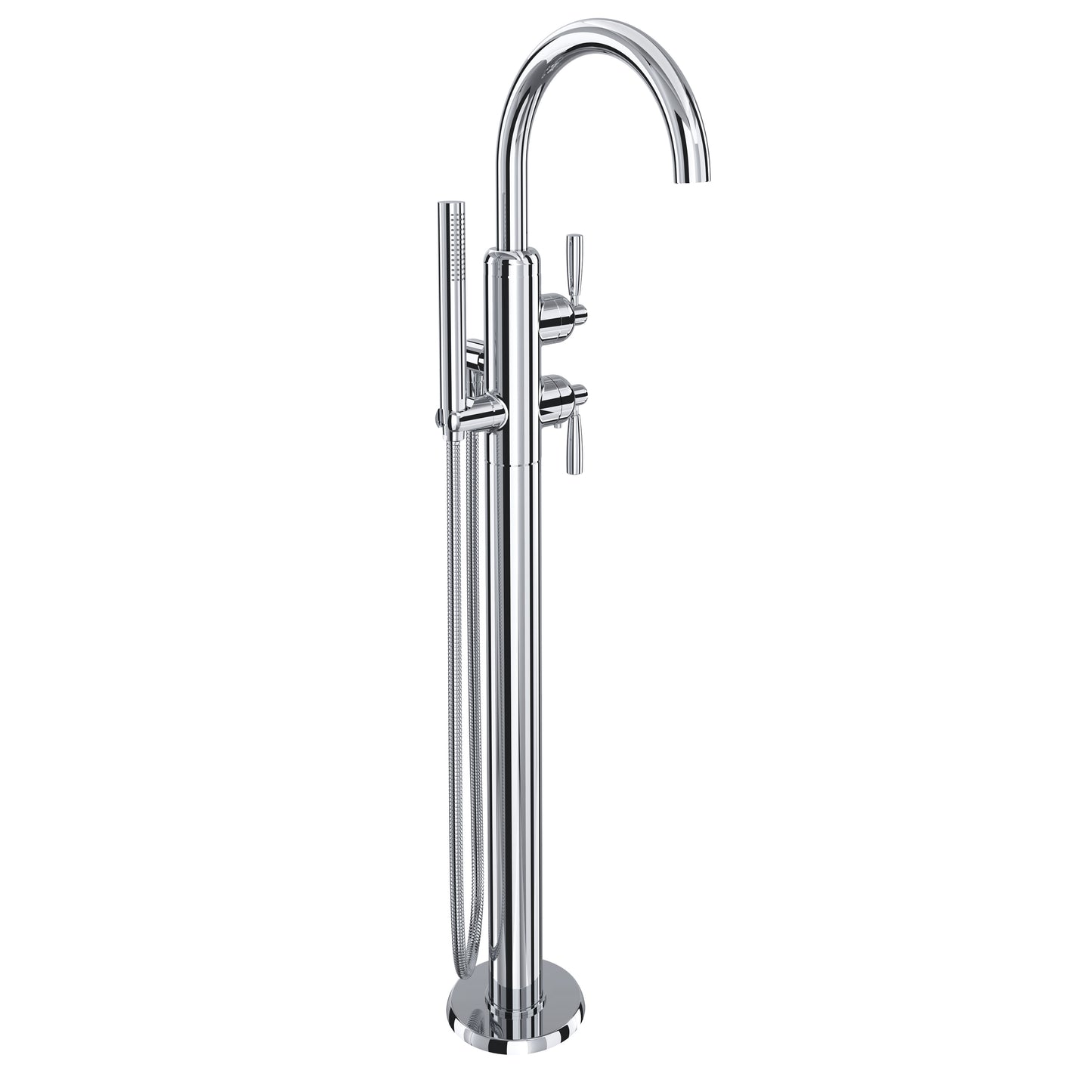 Perrin & Rowe U.3990 Holborn Single Hole Floor Mount Tub Filler Trim With C-Spout - Parent