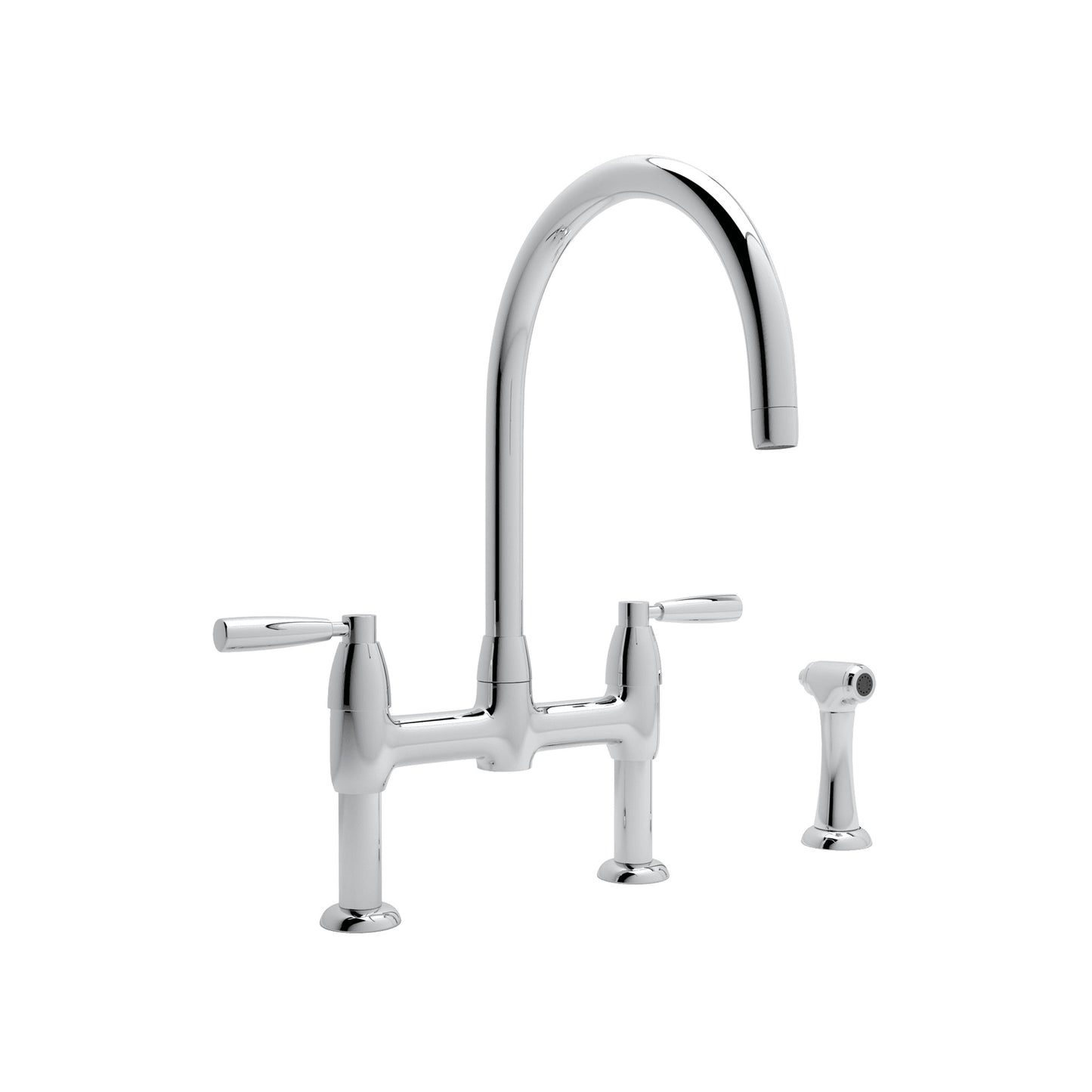 Perrin & Rowe U.4273 Holborn Bridge Kitchen Faucet With C-Spout and Side Spray - Parent