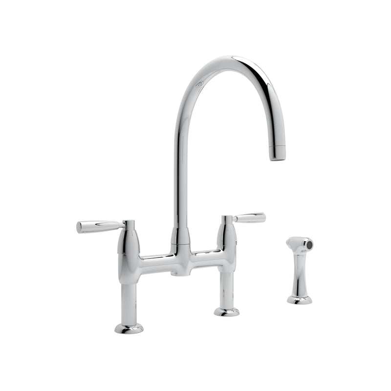 Perrin & Rowe U.4273 Holborn Bridge Kitchen Faucet With C-Spout and Side Spray - Parent
