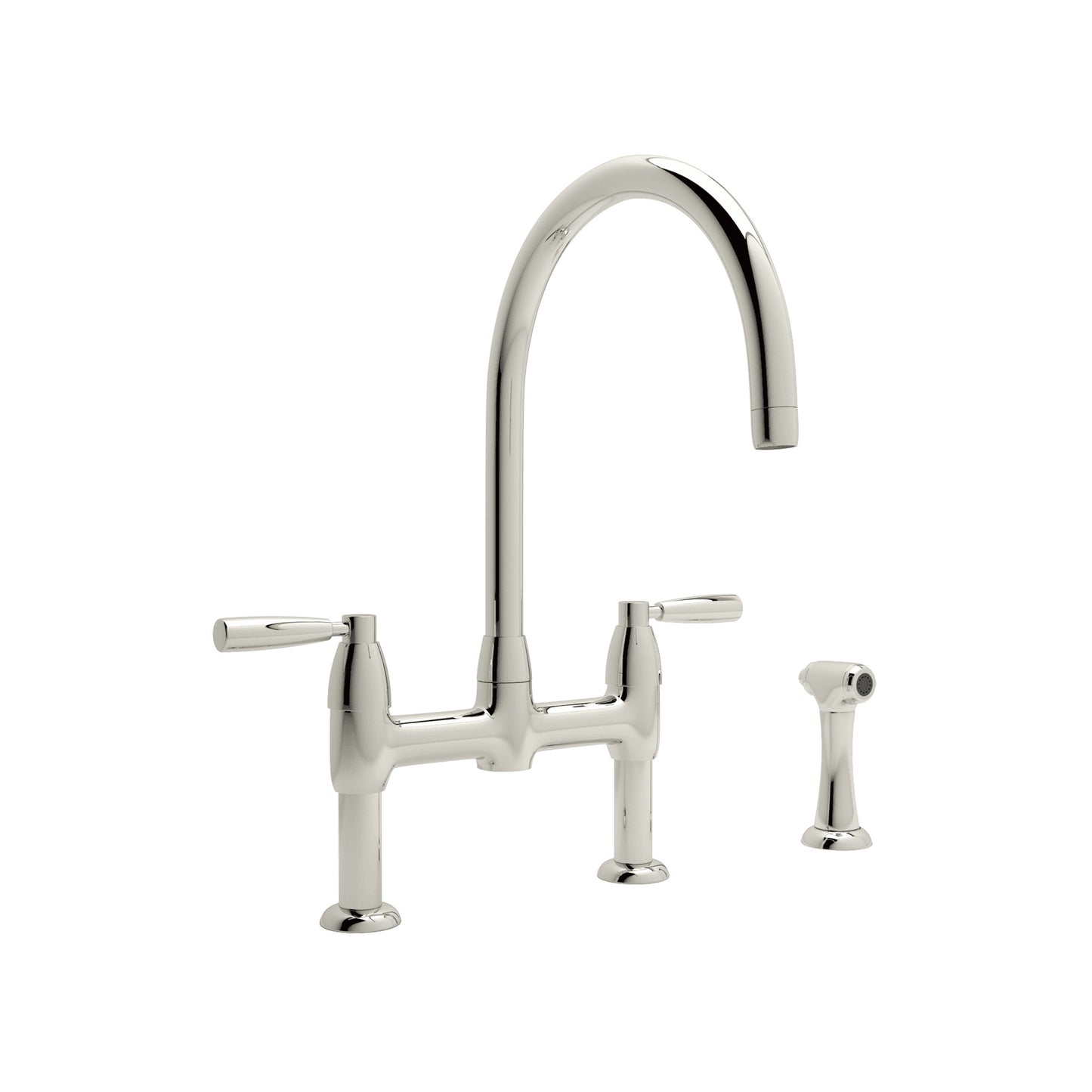 Perrin & Rowe U.4273 Holborn Bridge Kitchen Faucet With C-Spout and Side Spray