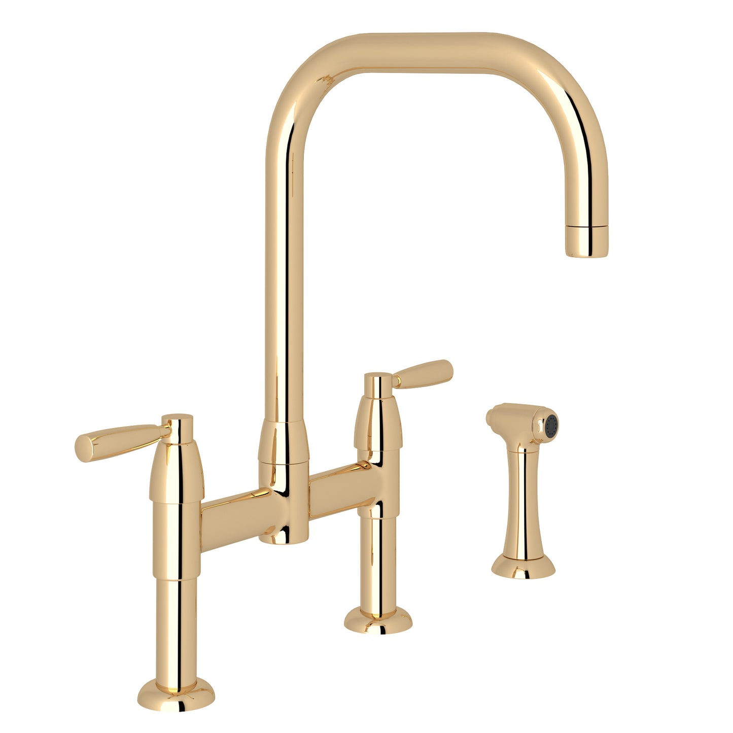 Perrin & Rowe U.4279 Holborn Bridge Kitchen Faucet With U-Spout and Side Spray