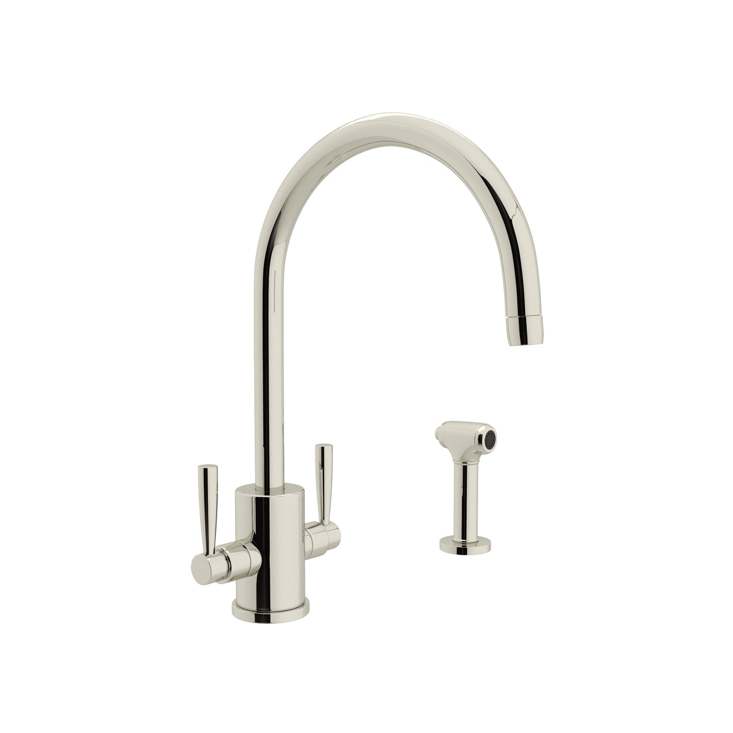 Perrin & Rowe U.4312 Holborn Two Handle Kitchen Faucet With Side Spray