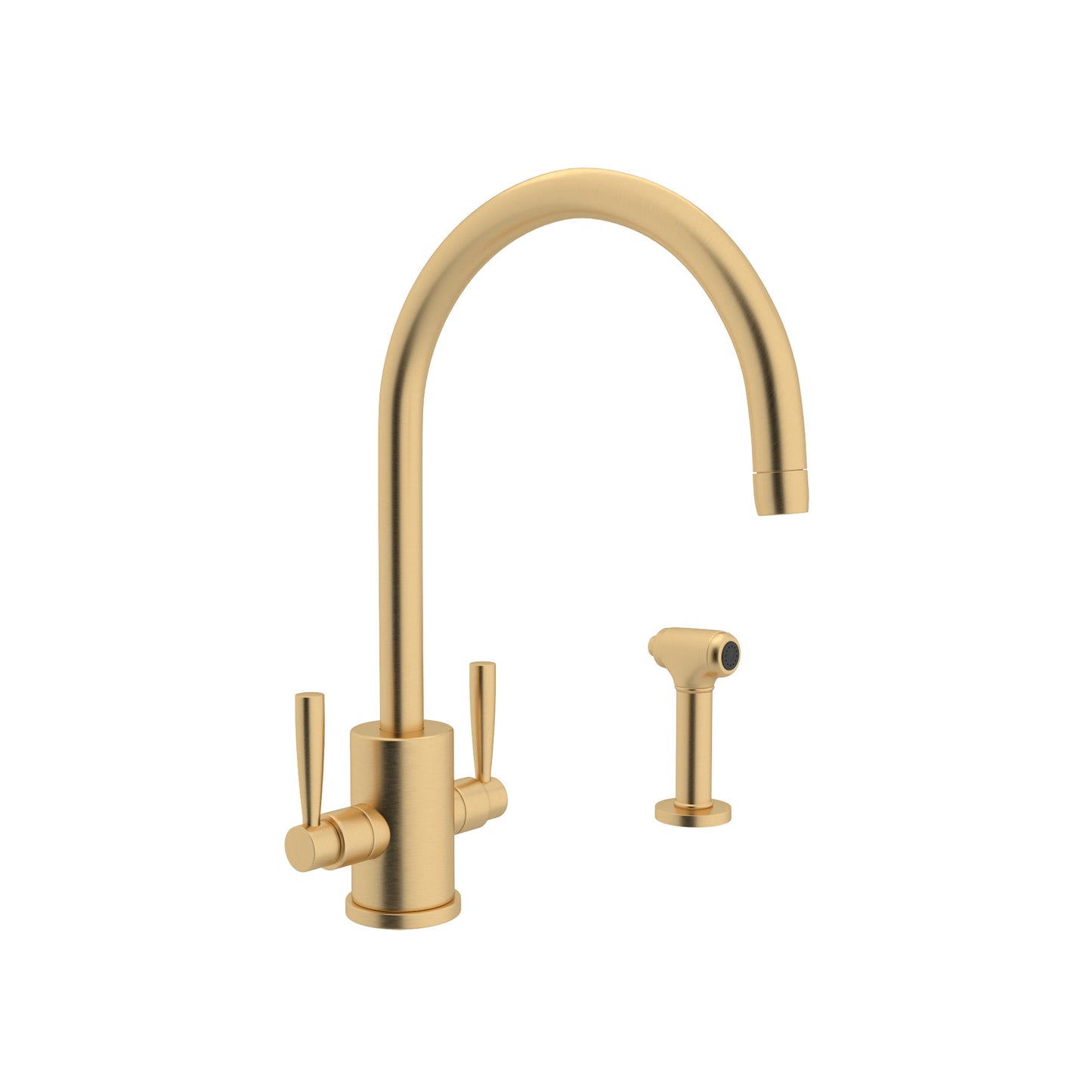 Perrin & Rowe U.4312 Holborn Two Handle Kitchen Faucet With Side Spray
