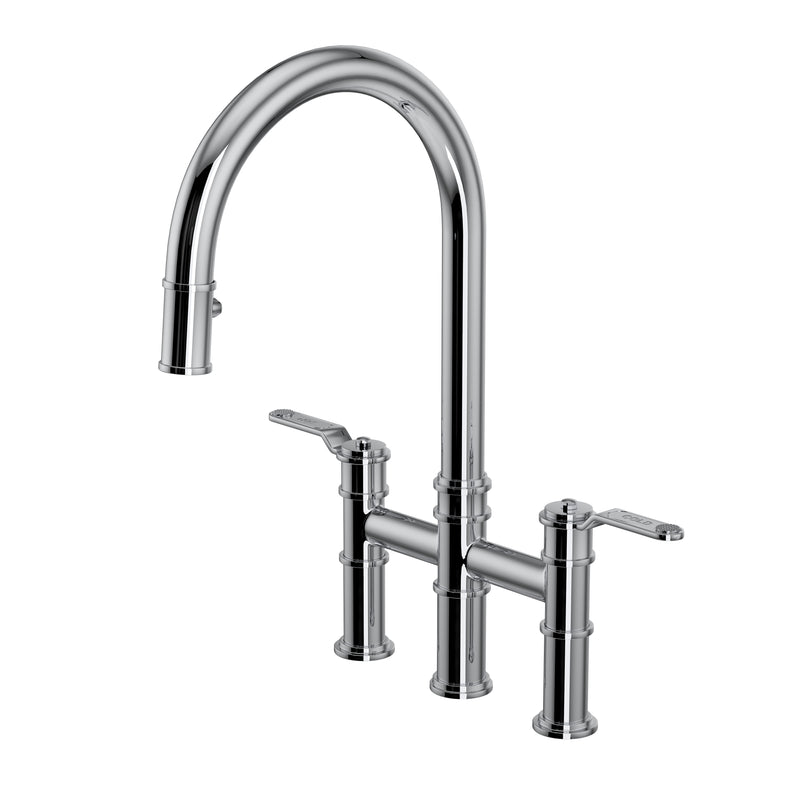 Perrin & Rowe U.4549 Armstrong Pull-Down Bridge Kitchen Faucet With C-Spout - Parent