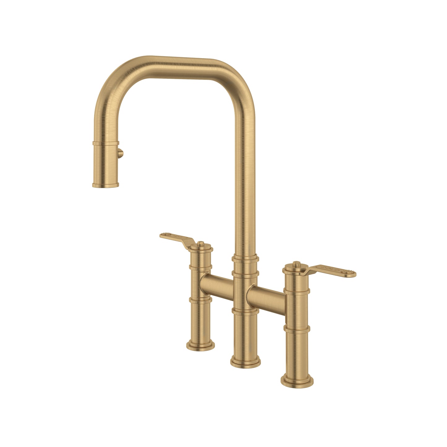 Perrin & Rowe U.4551 Armstrong Pull-Down Bridge Kitchen Faucet With U-Spout