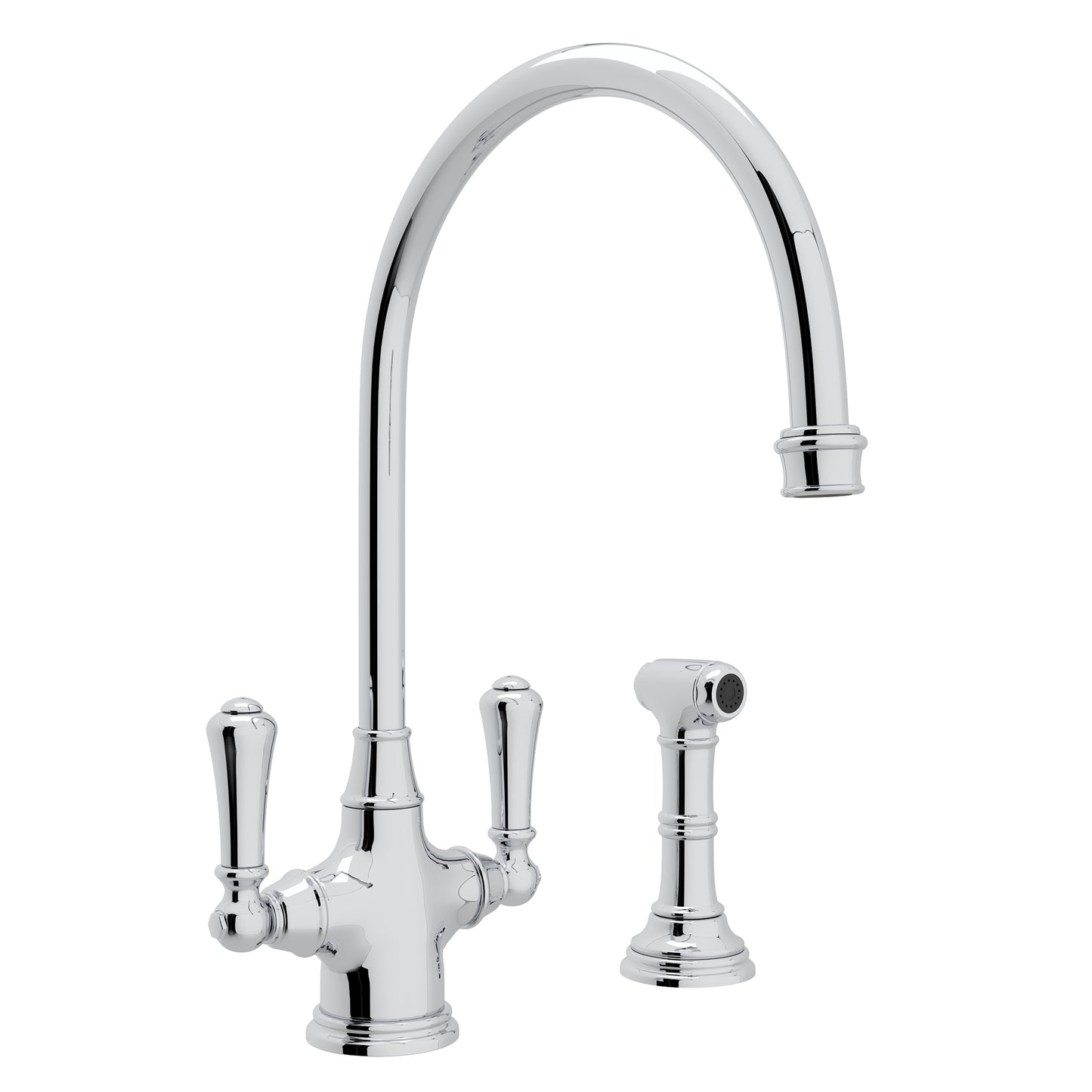 Perrin & Rowe U.4710 Georgian Era Two Handle Kitchen Faucet With Side Spray - Parent