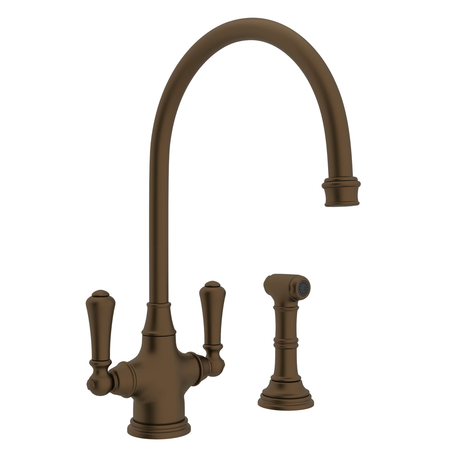 Perrin & Rowe U.4710 Georgian Era Two Handle Kitchen Faucet With Side Spray