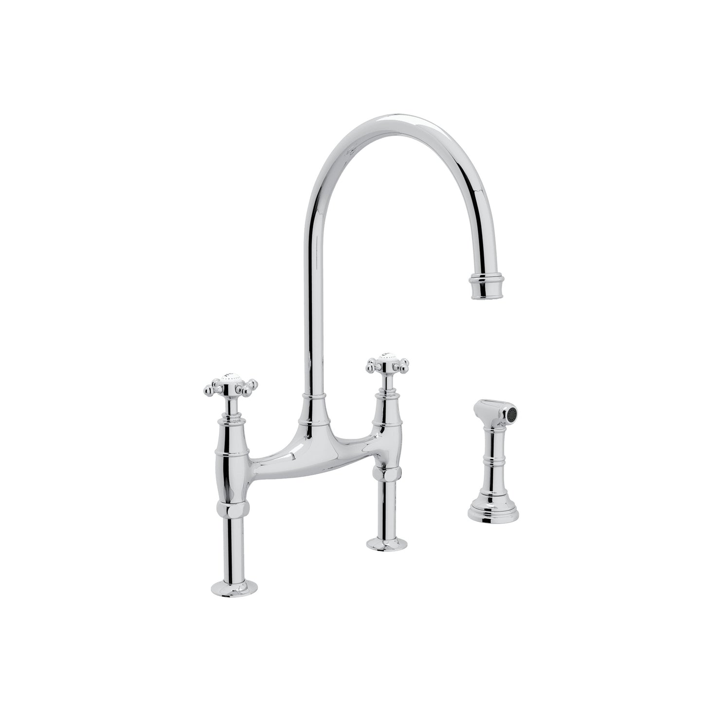 Perrin & Rowe U.4718 Georgian Era Bridge Kitchen Faucet With Side Spray - Parent