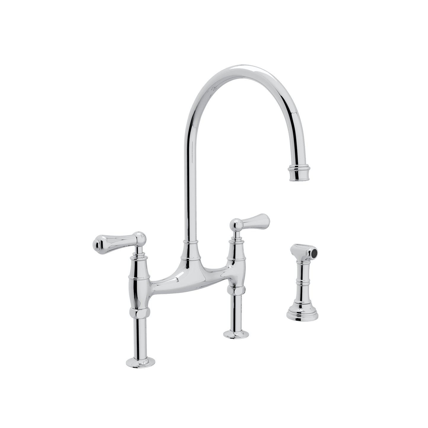 Perrin & Rowe U.4719 Georgian Era Bridge Kitchen Faucet With Side Spray - Parent