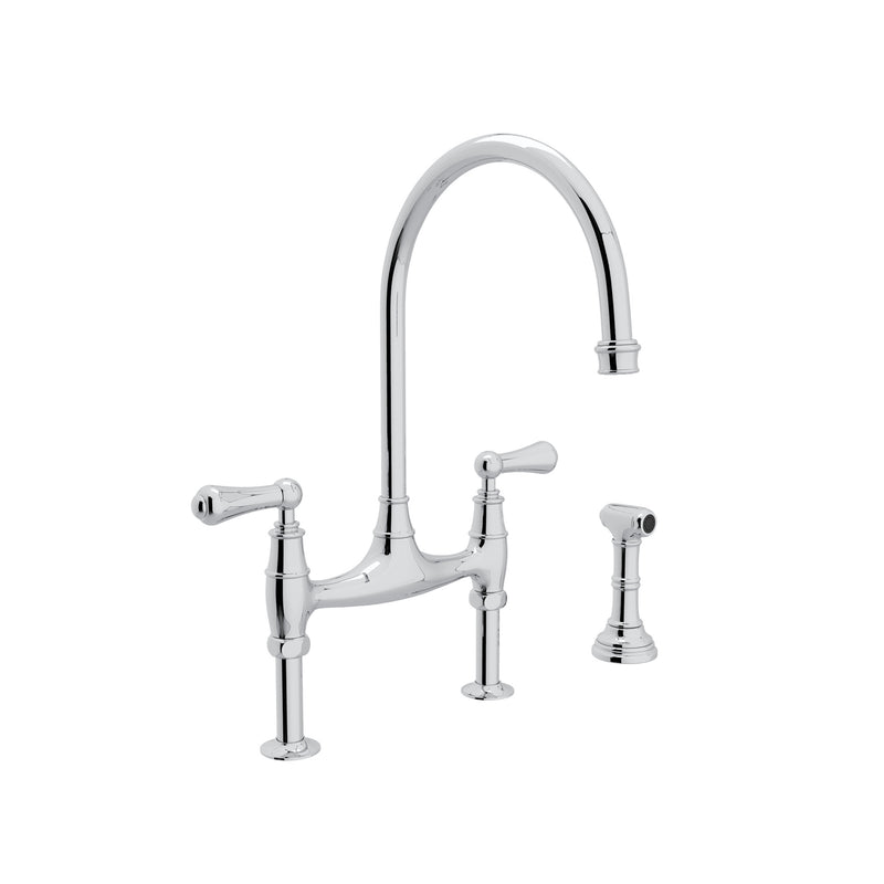 Perrin & Rowe U.4719 Georgian Era Bridge Kitchen Faucet With Side Spray - Parent